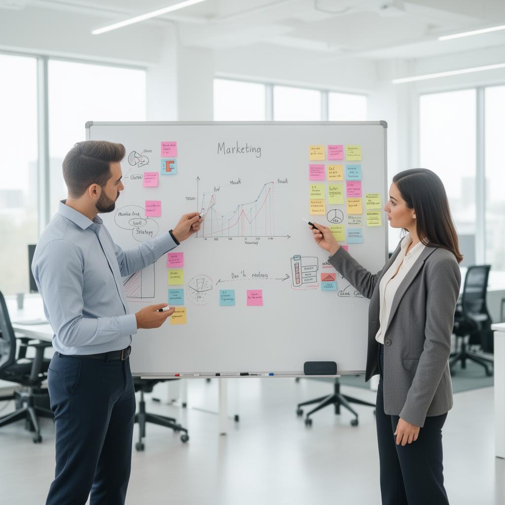 Consultants planning marketing strategy
